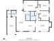 Detailed floor plan showcasing the layout of this 1300 sq ft home's kitchen, living room, bedrooms, and baths at 607 E Holmes Ave, Mesa, AZ 85204