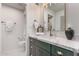 Bathroom featuring an updated vanity with marble countertop and updated fixtures at 7125 N 23Rd Ave, Phoenix, AZ 85021