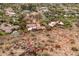 Expansive aerial view of the property, outlining the boundaries, showcasing the home, and surrounding desert landscape at 8031 N 54Th St, Paradise Valley, AZ 85253