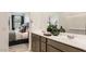 Modern bathroom featuring dual sinks, elegant fixtures, and a bright, clean aesthetic at 9627 W Cheery Lynn Rd, Phoenix, AZ 85037