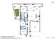 Detailed floorplan shows layout of the home including bedrooms, kitchen, living and garage at 9853 E Solstice Ave, Mesa, AZ 85212