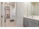 Bathroom with a large mirror, tiled floor, and shower at 11844 W Nadine Way, Peoria, AZ 85383