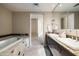 Bathroom view showcasing the tub, tile and vanity at 140 E Rio Salado Pkwy # 512, Tempe, AZ 85281