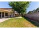Spacious backyard with well-maintained grass and partial shade from a large tree at 150 N Nielson St, Gilbert, AZ 85234