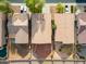 Birds eye view of neighborhood homes with backyards and neighborhood streets at 21533 N Greenway Rd, Maricopa, AZ 85138