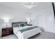 Cozy bedroom with soft carpet, ceiling fan, and neutral décor, creating a relaxing atmosphere at 2511 W Queen Creek Rd # 374, Chandler, AZ 85248