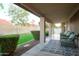 Comfortable covered patio with plush cushions at 2917 E Northridge St, Mesa, AZ 85213