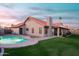 Backyard view featuring a refreshing in-ground pool and patio at 2917 E Northridge St, Mesa, AZ 85213