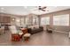 Inviting living room with tile floors, comfortable seating, and easy access to dining area at 2945 E Clifton Ave, Gilbert, AZ 85295