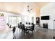 Bright, airy dining space featuring a wooden ceiling, exercise equipment, and a view to the exterior at 4317 E Ludlow Dr, Phoenix, AZ 85032