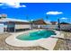 Inviting turquoise pool, surrounded by desert landscaping, offering a refreshing escape in this backyard oasis at 4828 N 71St Ave, Phoenix, AZ 85033