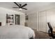 Bedroom featuring a ceiling fan and plenty of storage at 6348 N 7Th Ave # 6, Phoenix, AZ 85013