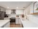 Updated kitchen features white cabinets, stainless steel appliances, and modern countertops at 6869 E Flossmoor Ave, Mesa, AZ 85208