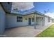 A covered patio enhances outdoor living in this home. The patio has metal supports at 7950 E Keats Ave # 175, Mesa, AZ 85209