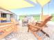 Serene backyard featuring comfortable Adirondack chairs, crushed gravel, and sun shades at 11215 N 37Th Ave, Phoenix, AZ 85029