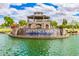 Community gathering place with a waterfall feature with the Layton Lakes name and logo at 1179 E Regent Dr, Gilbert, AZ 85298