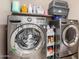 Modern laundry room with stainless steel washer and dryer at 1650 S Crismon Rd # 13, Mesa, AZ 85209