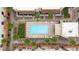 Aerial view of the community pool at 16510 E Palisades Blvd # 42, Fountain Hills, AZ 85268