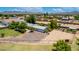 Beautiful aerial view of the property highlighting the spacious layout, pool, and well-maintained grounds at 18051 E Happy Rd, Queen Creek, AZ 85142