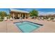 Inviting hot tub and lounge chairs surrounded by beautiful landscaping provides relaxation at 1950 E Dust Devil Dr, San Tan Valley, AZ 85143