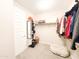 Spacious walk-in closet with built-in shelving, closet rods, and carpeted floor at 19814 W Buchanan St, Buckeye, AZ 85326