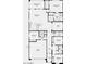 Detailed home plan featuring four bedrooms, three baths, kitchen, laundry, great room, and garage at 25616 N 148Th Dr, Surprise, AZ 85387