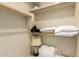 Walk-in closet features shelving and storage space for organization at 2929 W Yorkshire Dr # 1066, Phoenix, AZ 85027