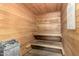 Inviting home sauna with wooden benches for a relaxing experience at 2929 W Yorkshire Dr # 1066, Phoenix, AZ 85027