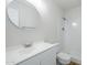 Clean bathroom with large vanity, shower and modern fixtures at 340 W Riviera Dr, Tempe, AZ 85282
