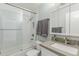 Clean and modern bathroom featuring a shower with glass door and updated fixtures at 5047 N 83Rd St, Scottsdale, AZ 85250