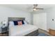Bedroom with bed, closet, side tables, and a basket at 5047 N 83Rd St, Scottsdale, AZ 85250