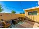 Outdoor patio with firepit and chairs at 5047 N 83Rd St, Scottsdale, AZ 85250