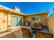 Inviting outdoor patio with stylish furniture, grill, and cozy fire pit under string lights at 5047 N 83Rd St, Scottsdale, AZ 85250