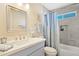 This bathroom has tile flooring, single sink vanity, and a tub with shower at 15815 N 4Th Dr, Phoenix, AZ 85023