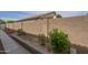 Side yard features desert landscaping with a concrete walkway and a block privacy wall at 15902 W Hearn Rd, Surprise, AZ 85379