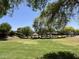Community park featuring mature trees, green grass, and picnic pavilion, perfect for outdoor recreation and relaxation at 16280 W Durango St, Goodyear, AZ 85338