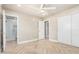 Spacious bedroom with ensuite bathroom, herringbone floors, neutral paint and recessed lighting at 2111 N Van Ness Ave, Tempe, AZ 85288