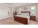 Comfortable main bedroom showcasing hardwood floors, neutral paint and decorative wall art at 23126 N 45Th Pl, Phoenix, AZ 85050