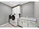 Convenient laundry room with modern washer, dryer, and ample counter space for efficient chore management at 25326 N 19Th Dr, Phoenix, AZ 85085