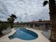 Backyard oasis featuring a private pool and a charming, well-maintained landscape at 3021 E Shangri La Rd, Phoenix, AZ 85028