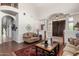 Cozy living room featuring elegant decor and an inviting atmosphere at 3644 E Del Rio St, Gilbert, AZ 85295