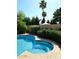 A beautiful blue pool surrounded by well manicured trees, plants, and shrubbery at 5879 E Marconi Ave, Scottsdale, AZ 85254