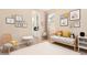 Bright bedroom featuring carpet, neutral walls and a window at 734 W Winchester Dr, Chandler, AZ 85286