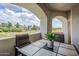 Secluded balcony perfect for enjoying views of the desert landscape and golf course at 10401 N 52Nd St # 205, Paradise Valley, AZ 85253