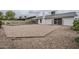 Gravel backyard featuring a pool area with brick borders and fencing at 12228 S Pewaukee St, Phoenix, AZ 85044