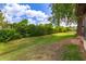 Well-maintained backyard with green lawn and mature landscaping at 131 N Higley Rd # 51, Mesa, AZ 85205