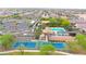 Aerial view of community amenities featuring pickleball courts, pool, and picnic area surrounded by homes at 22282 N 184Th Ln, Surprise, AZ 85387
