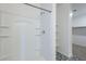 Clean shower with shelving provides ample space and functionality at 2625 W Gaby Rd, Phoenix, AZ 85041