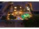 Aerial view of a home with pool and spa that enhance the backyard design and appeal at 3488 N Lady Lake Ln, Casa Grande, AZ 85122