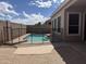 Backyard view of fenced in pool on a sunny day at 4944 E Villa Theresa Dr, Scottsdale, AZ 85254